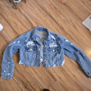 Blanknyc Cropped Distressed Jacket